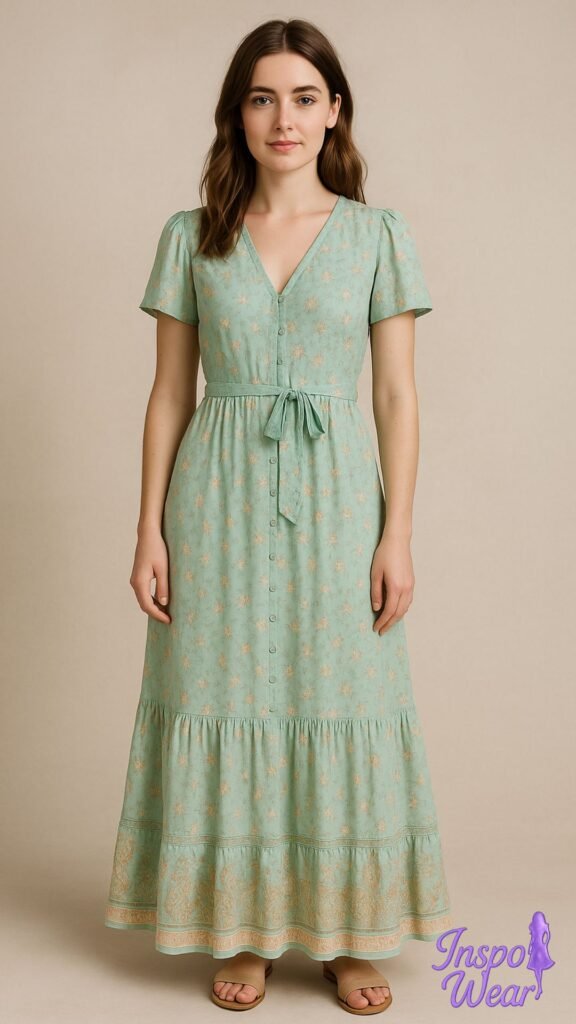 Mint Green Boho Maxi
