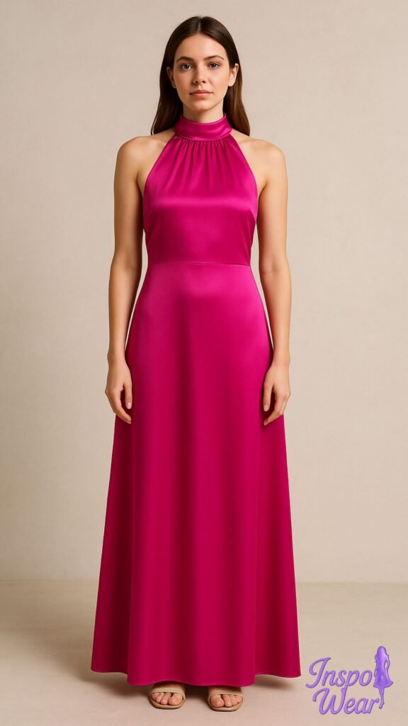 Fuchsia Halter Maxi