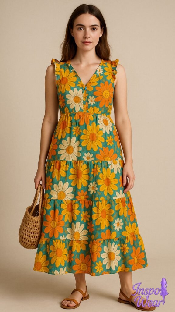 Tiered Midi Dress