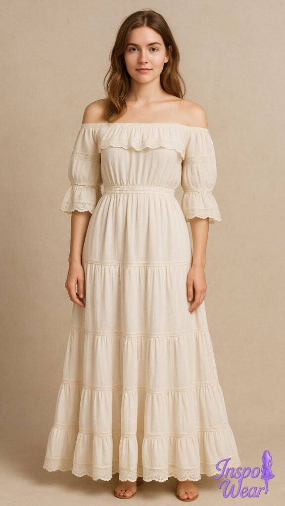 Off-Shoulder Maxi Dress