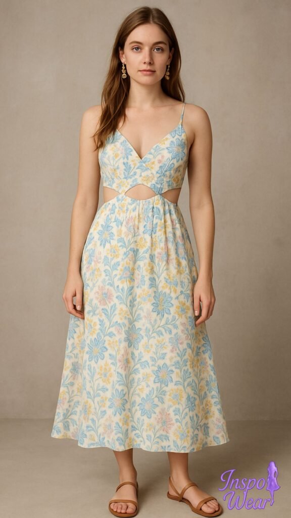 Cut-Out Midi Dress
