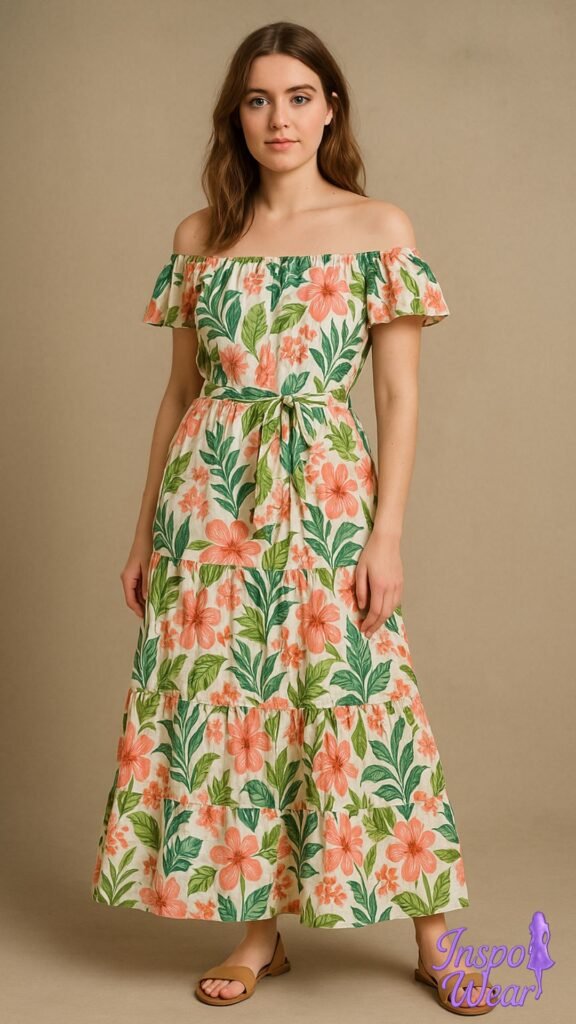 Floral Chiffon Maxi Dress