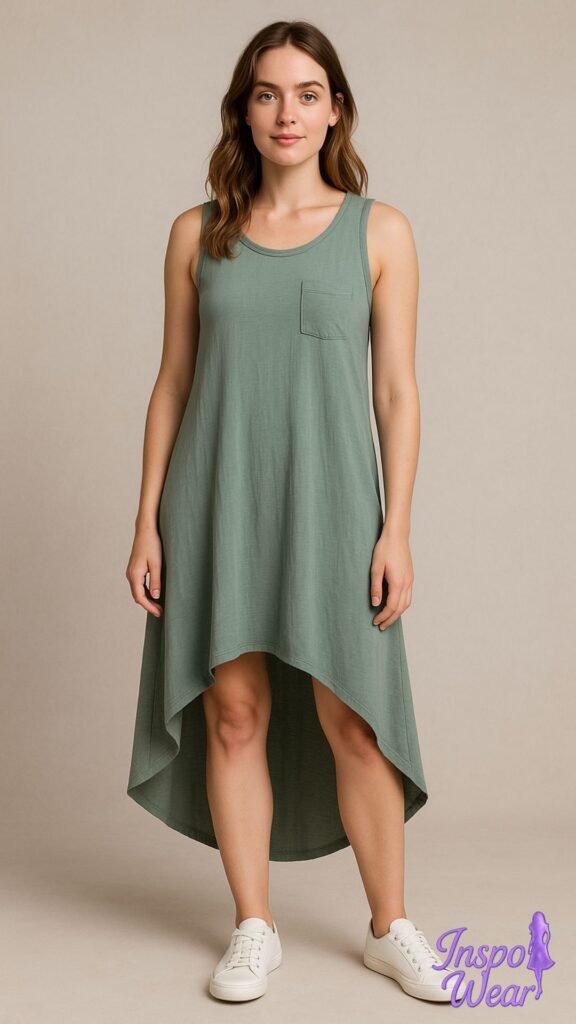 Asymmetrical Hem Tunic Dress