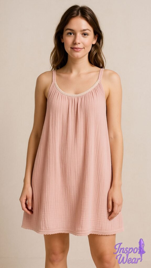 Crinkle Gauze Trapeze Dress