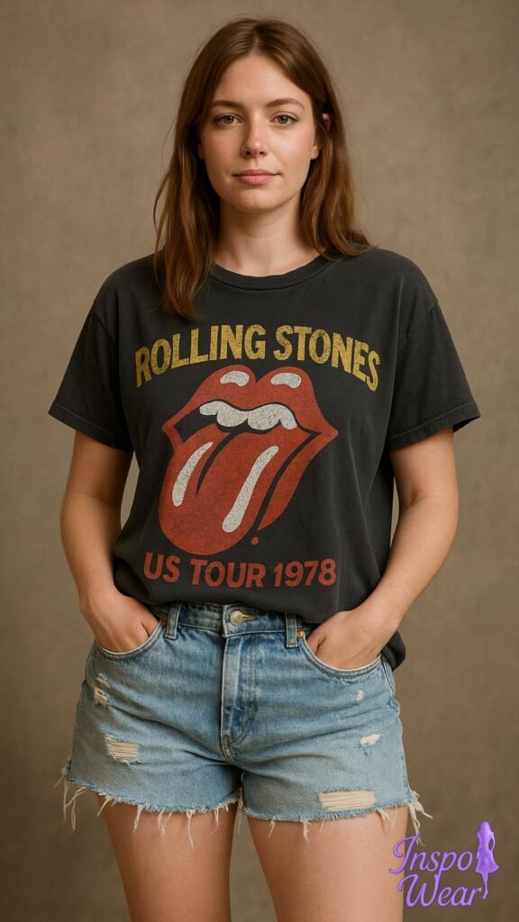 Bleached Denim & Vintage Concert Tee
