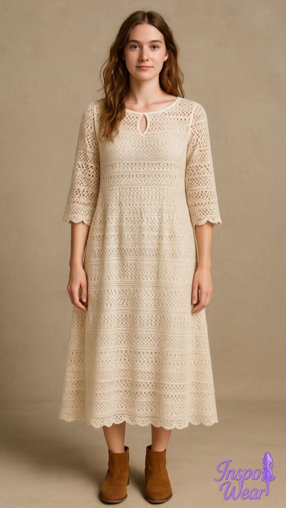 Crocheted Overlay Dress