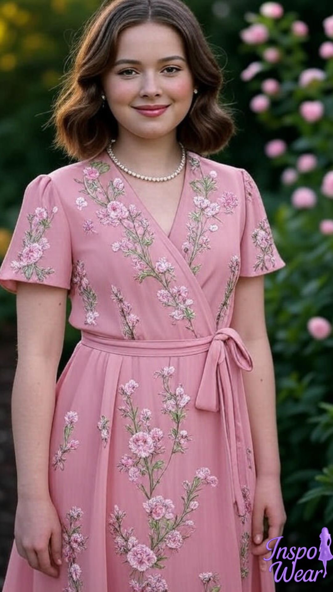 Blush Blossom Wrap Dress