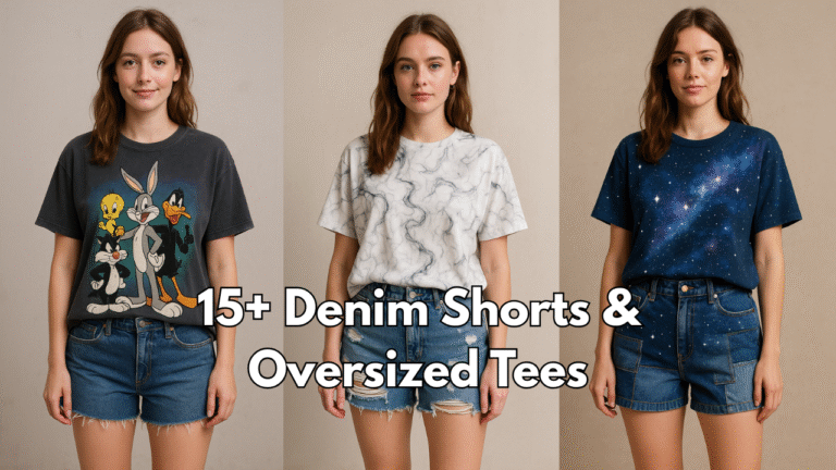 Denim Shorts and Oversized Tees