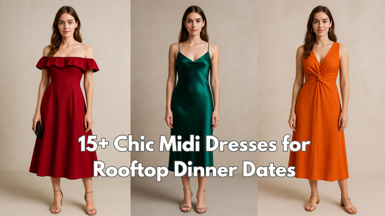 Chic Midi Dresses for Rooftop Dinner Dates